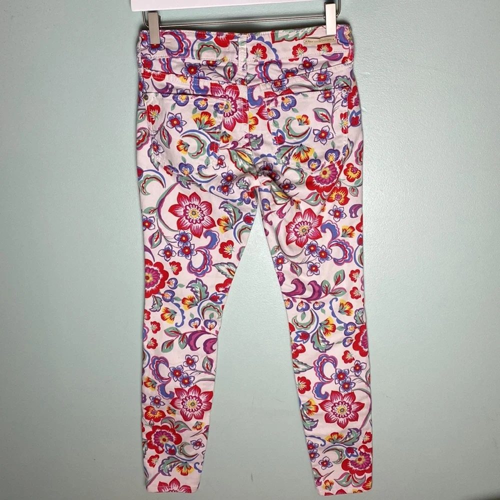Pilcro & the Letterpress by Anthropologie Floral Mid-rise Skinny Jeans S… - Picture 7 of 11